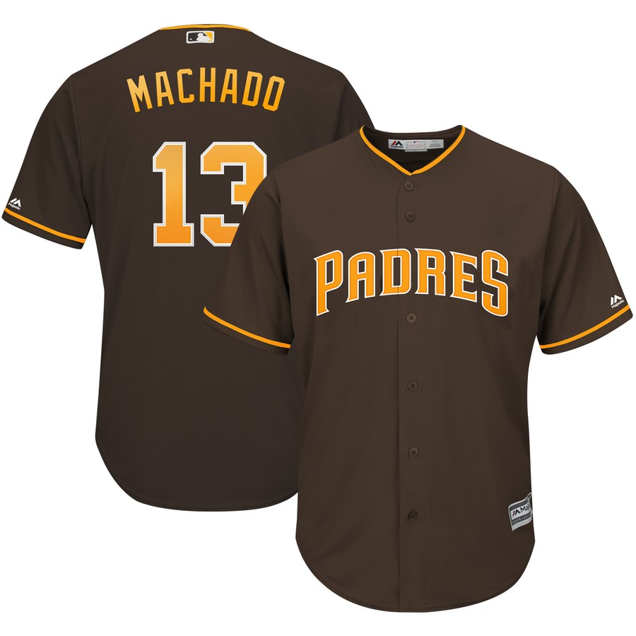 2019 MLB Men San Diego Padres #13 Machado brown game Jerseys